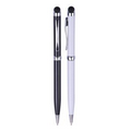 Metal Ballpoint Pen with Stylus Metallic colored metal barrel Shining chromed trims